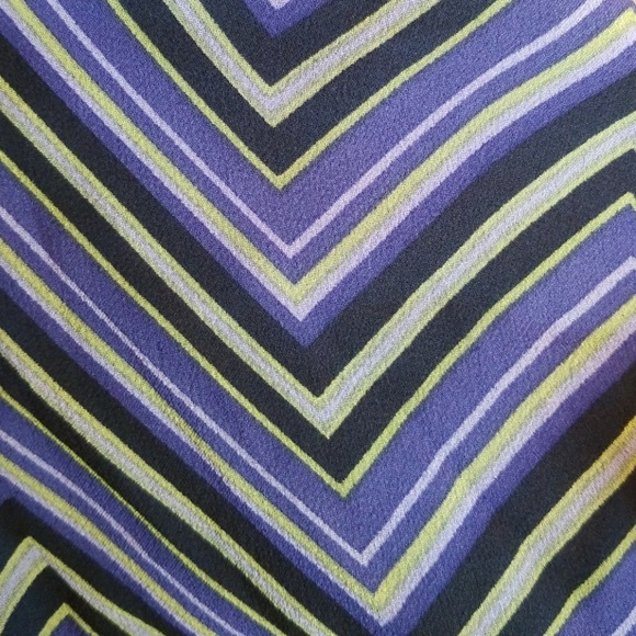 Betsey Johnson size M blue chevron wrap dress - Picture 4 of 5